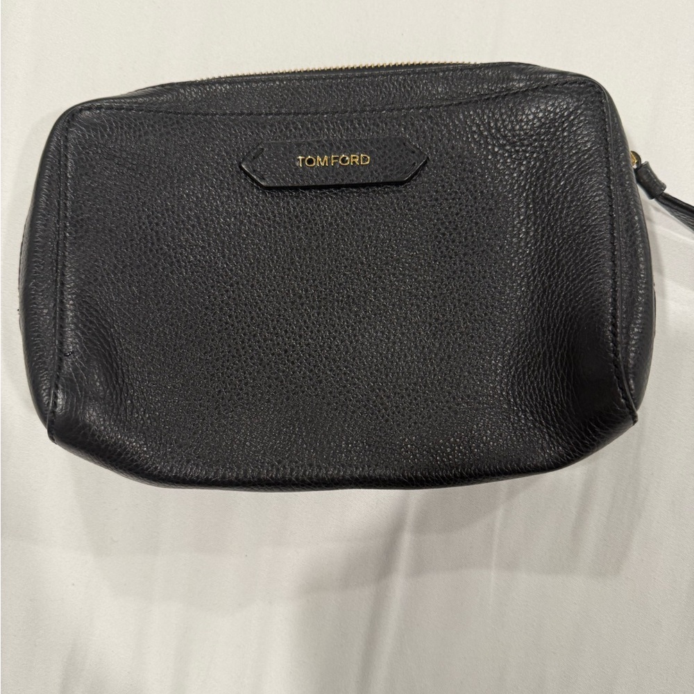 Tom Ford Black Leather Wristlet